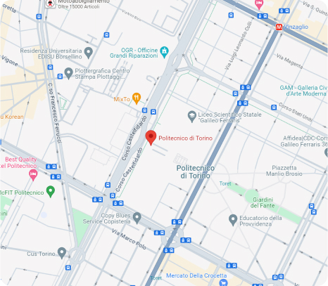 Map showing PoliTOcean location at Politecnico di Torino
